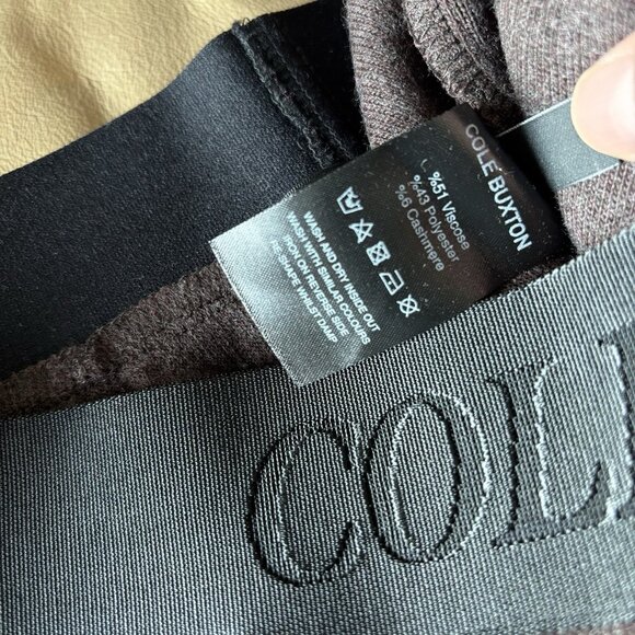 Cole Buxton Jogger Sweatpants Mens Large Brown Black Athleisure Lounge Minimal - Picture 6 of 15